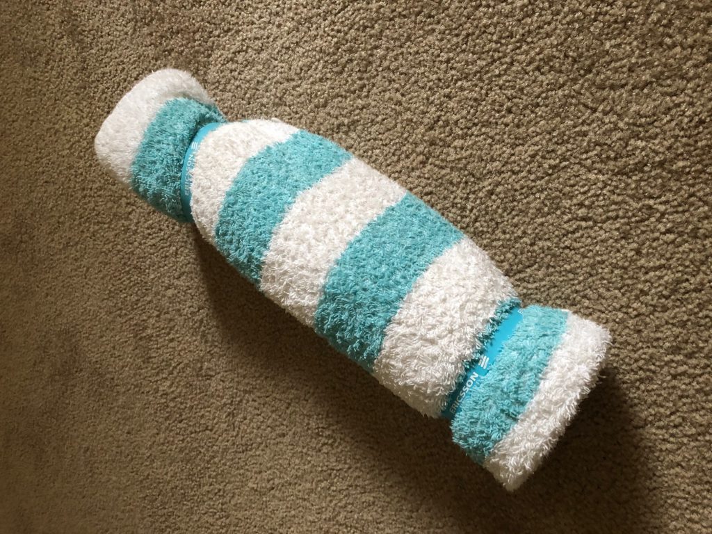 Rolled-up towel